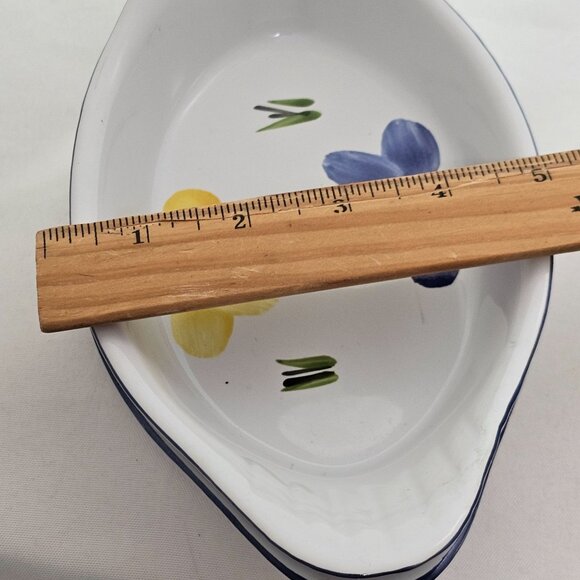 Maxam Italian Daisy Augratin Casserole Bowls 8.7" single portion Portugal set-2 - Picture 11 of 12